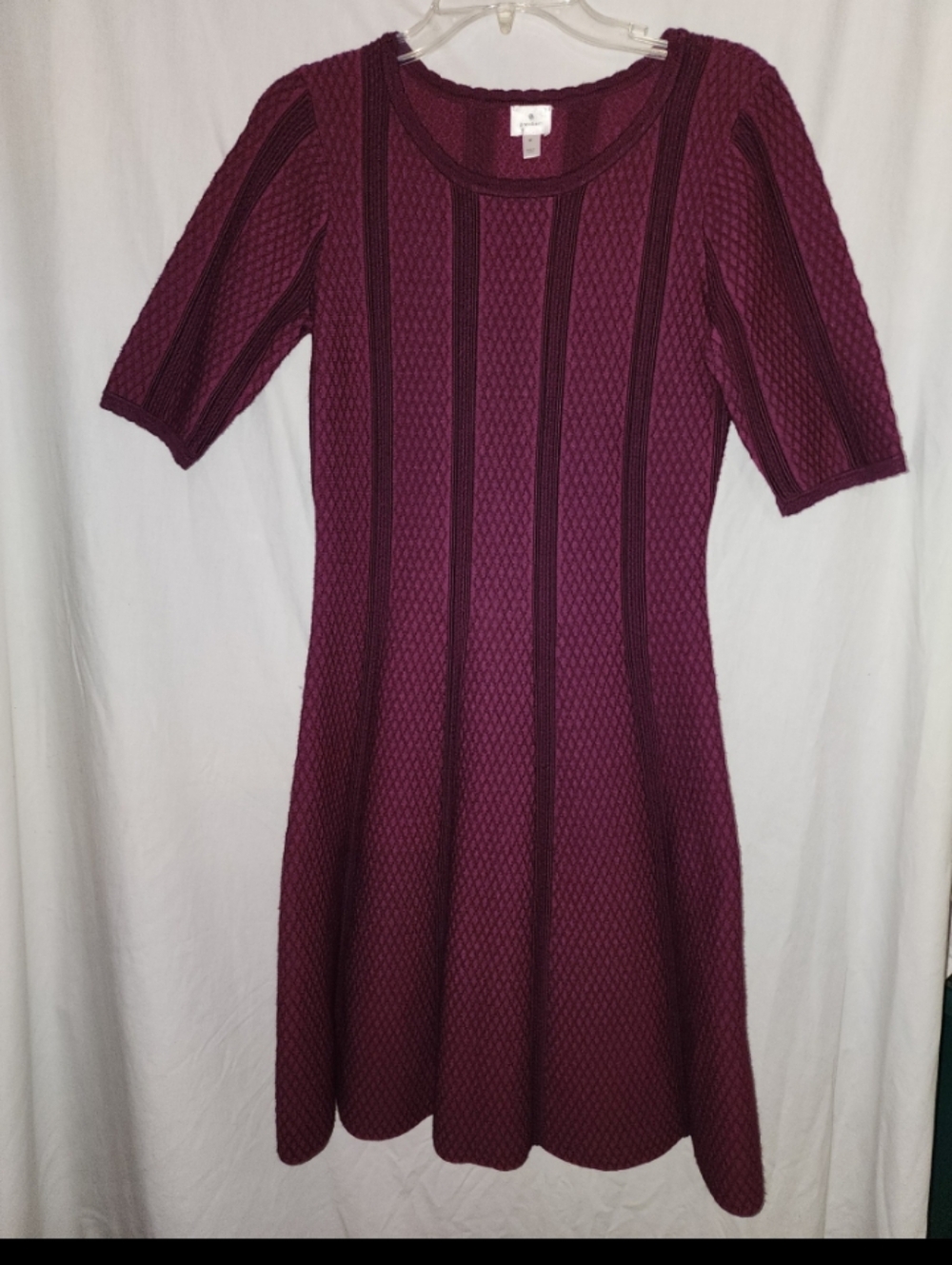 Dressbarn womens size medium purple sweater dress